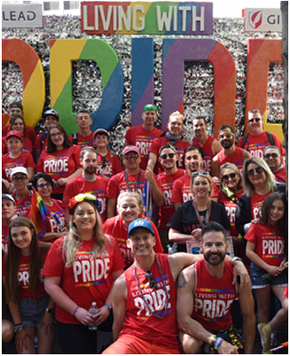 Gilead at a PRIDE parade